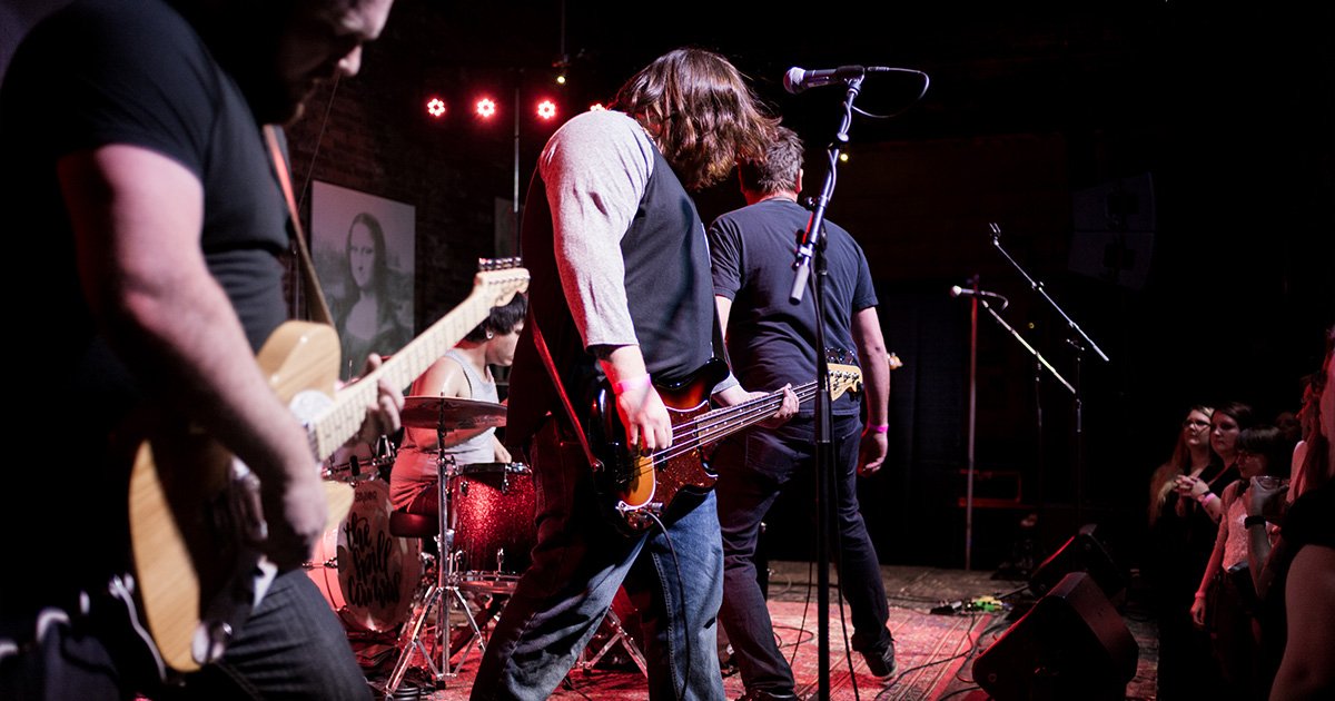Stage closeup: The Spill Canvas performing live at ICON Events in Sioux Falls, headlining the 2025 Four Winds Festival