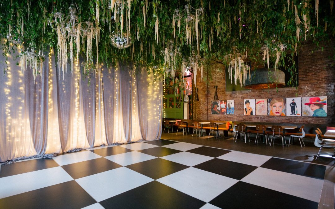 Wedding reception dance floor at the Gastropub at ICON – Downtown Sioux Falls