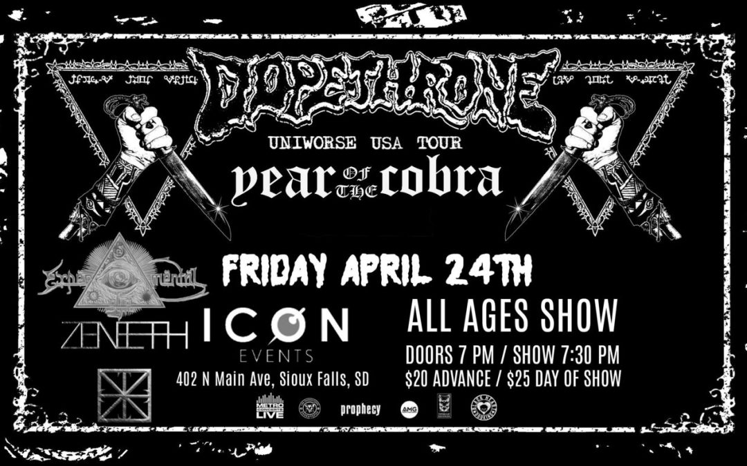 Dopethrone / Year Of The Cobra / Zenith / Expereyemental at ICON at ICON Sioux Falls